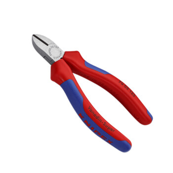 凯尼派克（KNIPEX）70 02 125 通用型斜口钳 抛光 双色手柄 125mm 切割类工具 钢