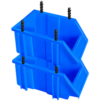 兰诗（LAUTEE）A4# 组合零件盒 螺丝收纳盒 物料元件配件盒塑料盒子 蓝色245*155*120