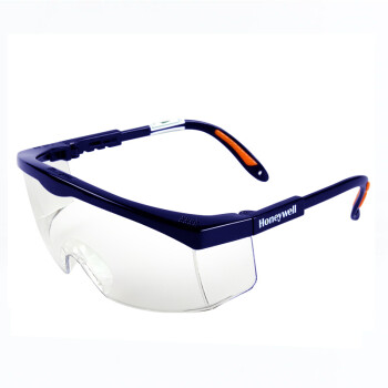Honeywell 霍尼韦尔 100100护目镜 S200A系列 蓝色镜腿透明镜片 耐刮擦 防雾 防护眼镜定做 2付