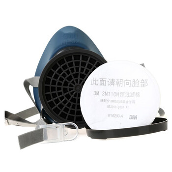 3M HF-52 防毒面具 单罐硅胶防毒面罩套装 舒适版 防有机气体及蒸汽 防粉尘异味 1套/盒 网络款
