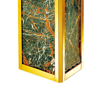 南 GPX-16A 扁水晶 南方座地烟灰桶 镜金 办公楼立式座地烟灰桶户外垃圾箱大厅大堂电梯口烟灰桶