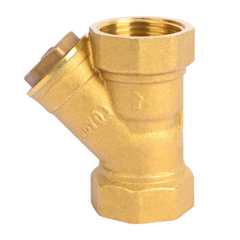 匡建仪表（CONJANT）加厚Y型黄铜过滤器 过滤杂质内螺纹Y型过滤器铜阀门 自来水管道净水阀 DN25 