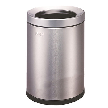 南 SF6-Y01南方圆形垃圾桶 房间桶 砂银钢 商用酒店宾馆客房不锈钢垃圾桶 果皮桶 内桶容量6升