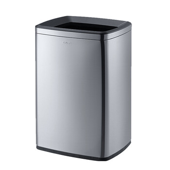 南 SF15-F01 长方形房间桶  砂银钢 防指纹厨房不锈钢 南方垃圾桶酒店宾馆客房垃圾桶果皮桶商用桶 容量15升