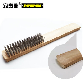 安赛瑞 木柄钢丝刷（12把装）除锈除漆去污钢刷工具 24428