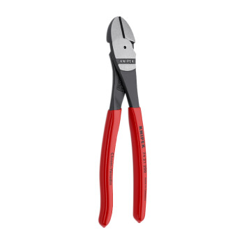 凯尼派克（KNIPEX）74 21 200 省力型斜口钳 抛光 塑料套柄 12°弯头 200mm 切割类工具 钢