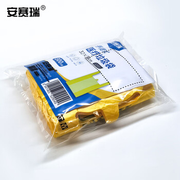 安赛瑞 手提式医疗垃圾袋（300只装）5L 32*38cm HDPE医疗垃圾袋 医废垃圾袋 加厚医疗垃圾袋 12491