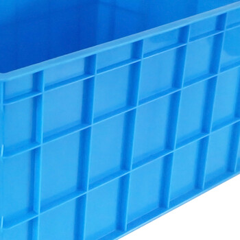 兰诗（LAUTEE）575-350 多功能周转箱 仓储物流箱 转运筐长方形塑料箱 蓝色575x390x350