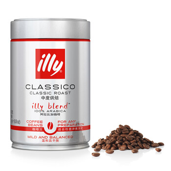 ILLY意利（illy）咖啡豆（中度烘焙）阿拉比卡意式黑咖啡 罐装250g