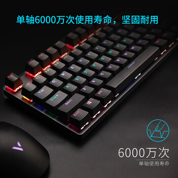 雷柏（Rapoo） V500PRO 有线背光机械键盘 104键全尺寸游戏电竞笔记本电脑多媒体办公吃鸡全键无冲键盘 黑轴