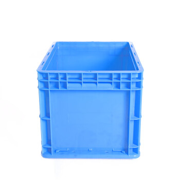 欧曼 周转箱物流箱塑料箱收纳储物箱物流筐加厚EU箱400*300*280MM蓝色 不含盖