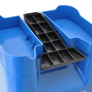 益美得 脚踏式分类垃圾桶小号脚踩带盖酒店客房垃圾桶 脚踏12L蓝色（可回收物）