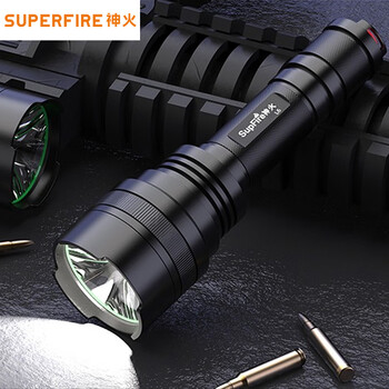神火 L6 强光手电筒 户外灯防身配26650电池 A定做 1套