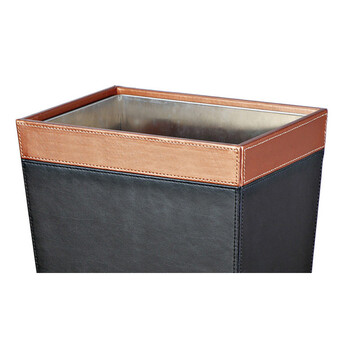 南 GPX-45K 南方套皮房间桶 配铁砂内桶 商用酒店宾馆客房垃圾桶 皮纹房间桶 果皮桶 内桶容量7.2升