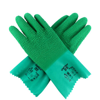 ANSELL 16-650隔热防高温耐酸耐油工业丁腈橡胶手套清洁洗碗厨房工作手套 2双9码 定做