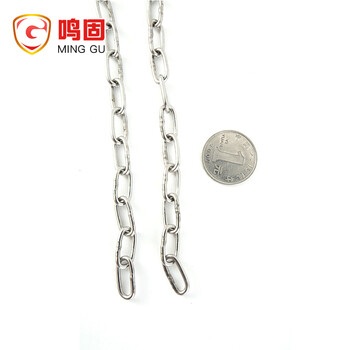 鸣固 304不锈钢链条 不锈钢链子牵引链金属链条 不锈钢铁链 2mm（起订量3）