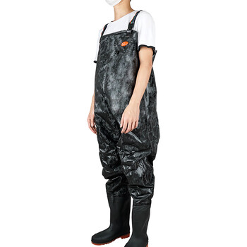 征安PVC连体下水裤 连体防水半身雨裤捕鱼背带裤挖藕插秧涉水服3511 41码 1件