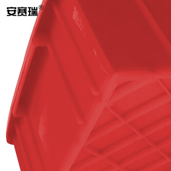 安赛瑞 塑料周转箱零件盒 280×200×85mm （5个装）储物箱元件收纳分类筐 小号物料工具箱配件盒 红色 24563