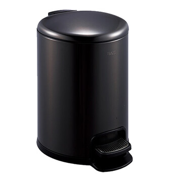 南 SJ20-Y03 南方圆形脚踏桶  黑金 商用酒店宾馆客房不锈钢圾桶 果皮桶 防指纹房间桶 内桶容量20升