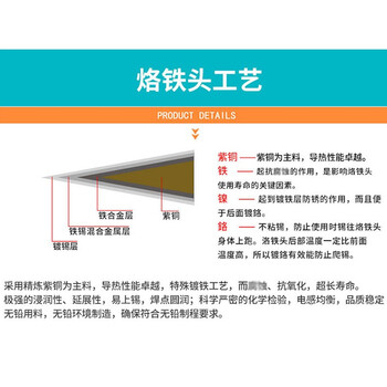 白光（BAKON）10支装900M系列无铅烙铁咀马蹄头无铅烙铁头 适用936/937电焊头刀头900M-T-H