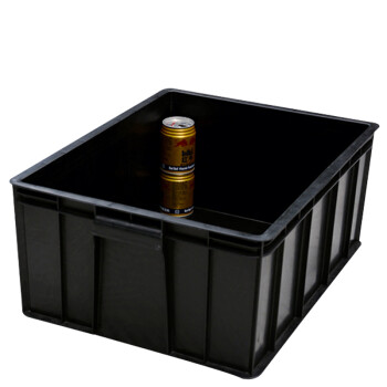海斯迪克 HKW-71 防静电周转箱 电子元件盒物料盒黑色塑料收纳箱 16号600*500*300无盖