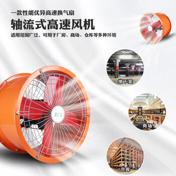铂特体 管道式轴流风机 工厂排气扇通风换气扇厨房排油烟机强力排风扇 10寸（250mm）带百叶窗
