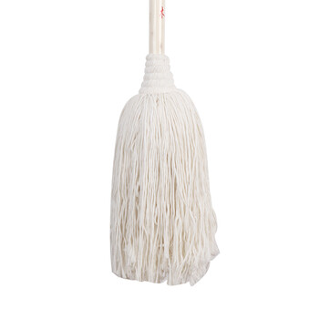 庄太太【加大圆头木杆黄花】木杆棉线墩布老式保洁毛巾布拧水拖把