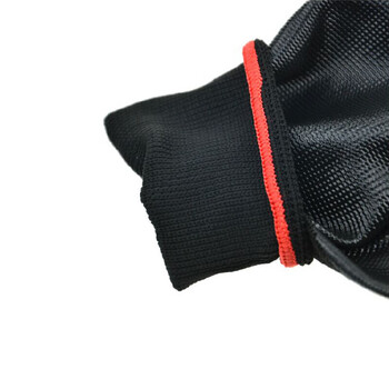 者也 劳保手套加厚胶皮塑胶丁腈防滑手套工地干活工作 黑色12双