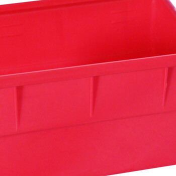 兰诗（LAUTEE）1# 挂壁零件盒背挂式塑料五金盒元件盒斜口螺丝收纳盒 红色270*145*125