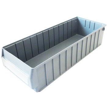 兰诗（LAUTEE）6023H 分隔式多功能零件盒 塑料分格箱配件收纳箱 灰色600*235*140