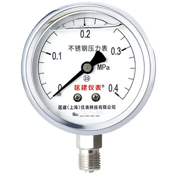 匡建仪表（CONJANT）YTN-60BF 不锈钢耐震压力表 0-0.4mpa油浸式抗振液压表高精度油压水压表