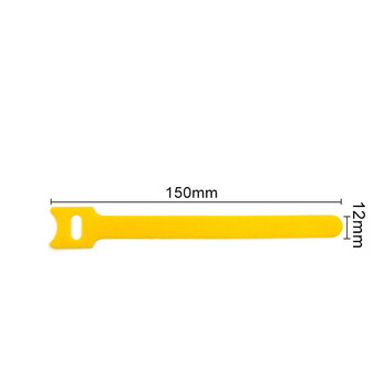 飞尔（FLYER）针形背对背魔术贴扎带 彩色自粘捆绑带 尼龙魔术贴【黄色猫型 12x150mm】200条装