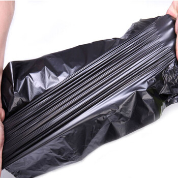 海斯迪克 物业垃圾袋 30*50cm 100个工业加厚背心式垃圾袋 一次性手提式垃圾袋塑料袋 大号垃圾袋 手提式加厚黑色