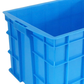 兰诗（LAUTEE）575-350 多功能周转箱 仓储物流箱 转运筐长方形塑料箱 蓝色575x390x350