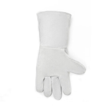 威仕盾(WESTUN)G-2116 35CM牛二层防火线单层电焊手套 灰色 L码 1副