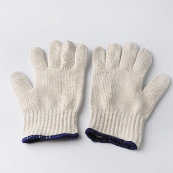 安美尚（ams） 精品线手套 劳保手套耐磨工作手套 700G细纱针织白手套 定做 12双装