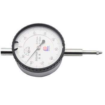 广陆guanglu 机械百分表0-5mm 防震 表盘55mm 指示表杠杆表测头表针磁力表座靠表