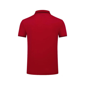 者也（ZYE）夏季翻领polo衫短袖简约定制T恤工作服文化广告衫 96008 大红色 XL码 