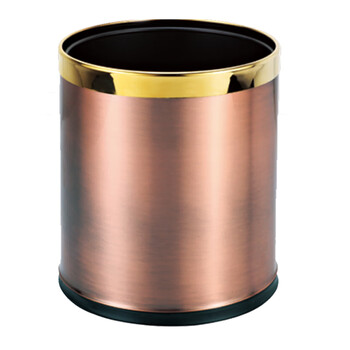 南 GPX-45 南方多层圆形垃圾桶 镜金圈古铜 商用酒店宾馆客房垃圾桶 果皮桶 房间桶