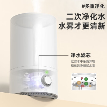 奥克斯（AUX）空气加湿器卧室婴儿办公室家用上加水大容量加湿
