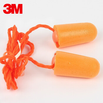 3M 1110隔音带线耳塞防噪音睡觉/学习/旅行/射击/工作/装修/飞机场 回弹快 10副 定做