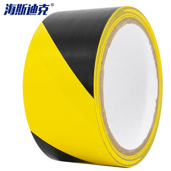 海斯迪克 车间划线安全标识胶带 PVC划线警示胶带 黑黄双色1卷 10CM*16y HKJD-001
