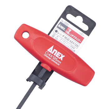 安力士牌（ANEX）进口T柄公制内六角扳手NO.3200 T型平头扳手 4.0x125mm
