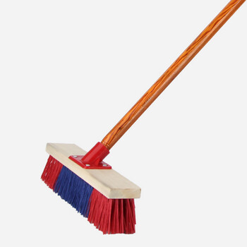 谋福06 地板刷宾馆硬毛刷子长柄地刷 浴室长木柄清洁刷子 地板刷宾馆硬毛刷（25cm）