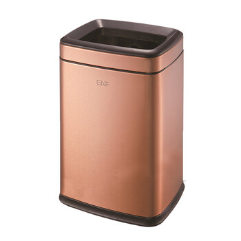 南 SF8-F01南方长方形房间桶 玫瑰金 商用酒店宾馆客房不锈钢垃圾桶 果皮桶 内桶容量8升