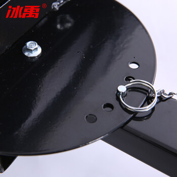 冰禹 BY-2350 推雪铲 手推式铲雪铲 轮式铲雪器 户外扫雪工具车 大号 74*42cm