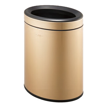 南 SF12-T01 椭圆形房间桶 香槟金 商用酒店宾馆客房不锈钢垃圾桶 房间桶 果皮桶 12升容量