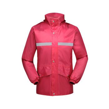 谋福 女式分体雨衣套装防水(女装酒红款) L165(160-165)可定制