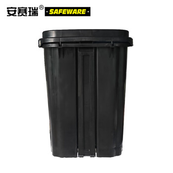 安赛瑞 双桶脚踏分类垃圾桶 加厚塑料环卫分类垃圾桶 户外商用办公可回收厨余其他干垃圾30L 带盖 绿灰 24397