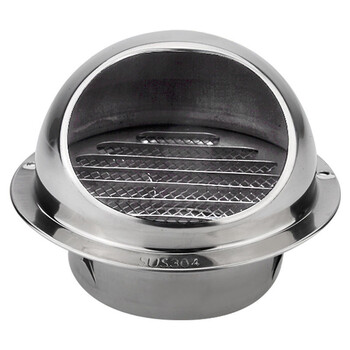 冰禹 BY-5094 （2个）不锈钢风帽防雨防风帽外墙通风油烟机排气罩室外防风罩 160mm